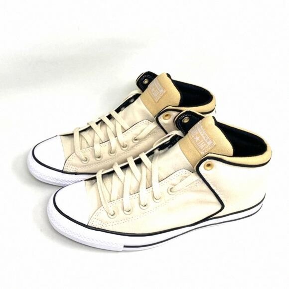 Converse Shoes Womens Ctas High Street MID Natural 170935F Canvas Beige Ivory - Picture 7 of 11